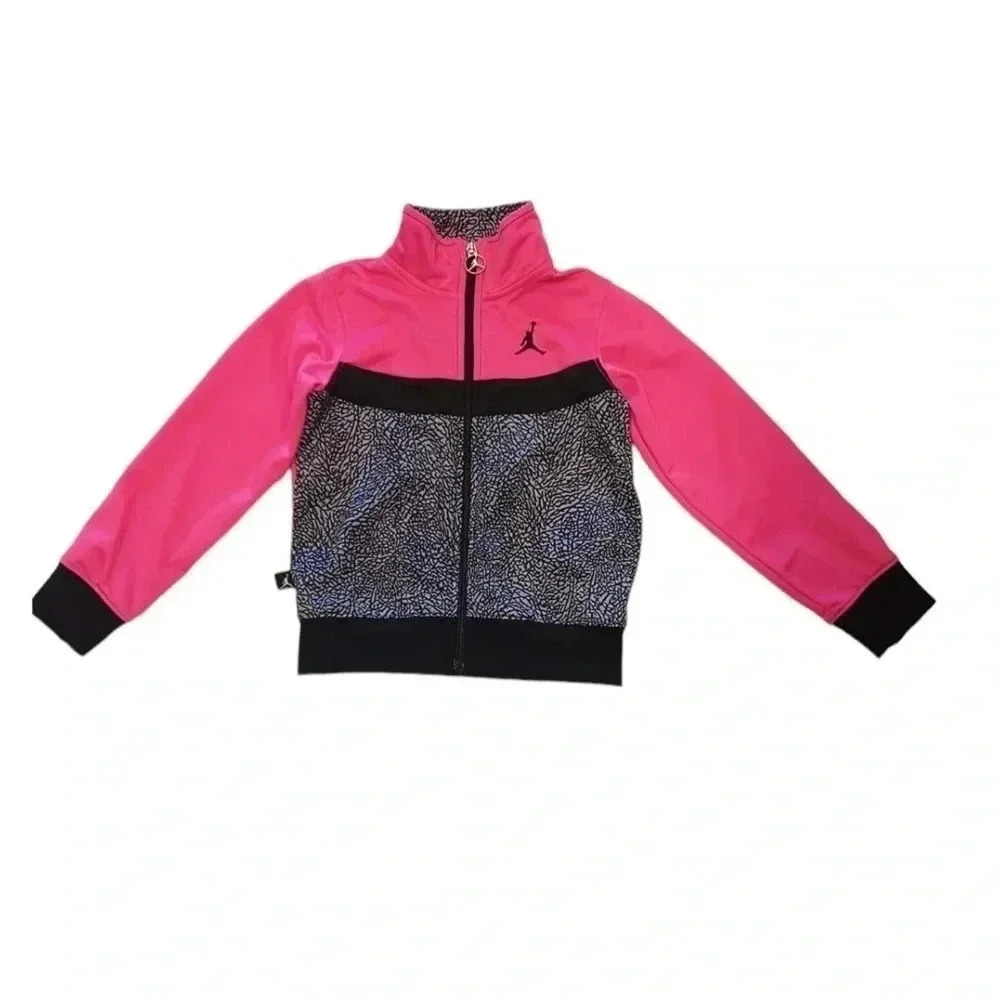 💥HOST PICKx2💥 Jordan Pink Black Zip Up Jacket Size 4T